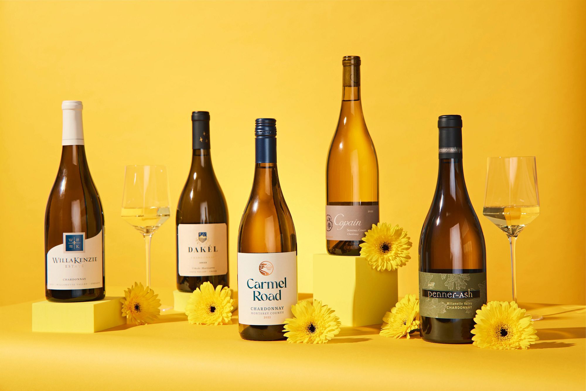 Summer shop wines with flowers