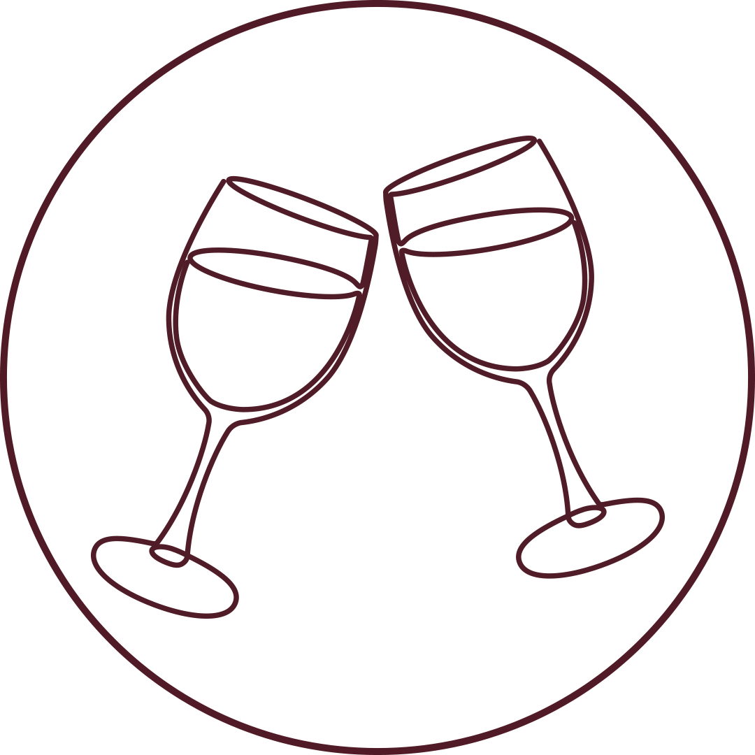 Two cheerings wine glasses, enter the sweepstakes for pinot eduction