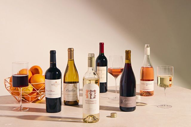 Bottles of wine from California