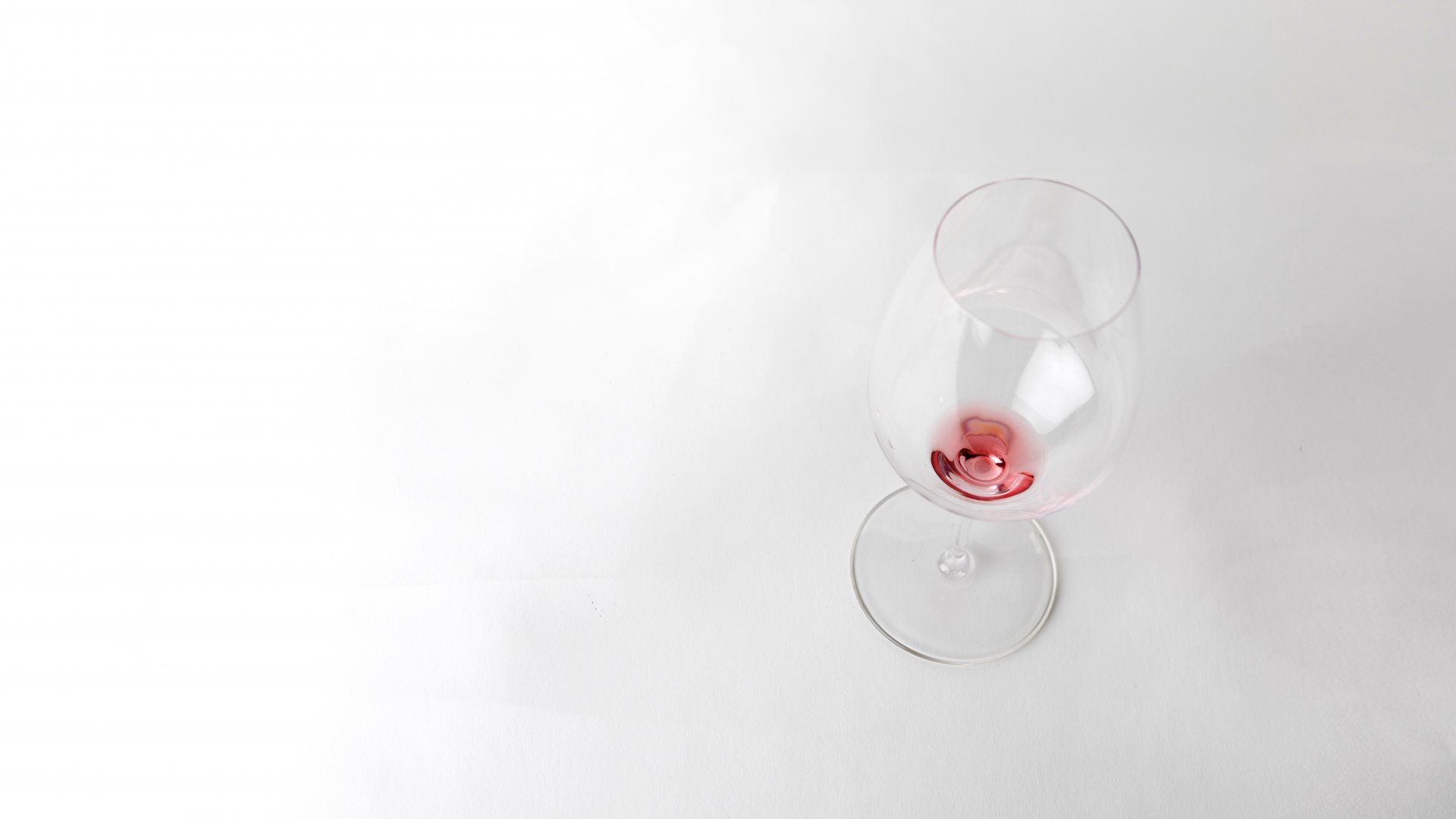 Empty Wine Glass Viewed from Above